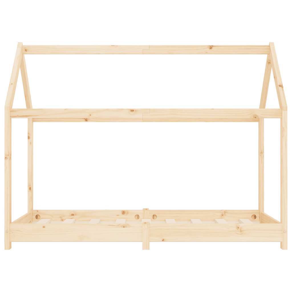 Kids Bed Frame Solid Pine Wood 80x160 cm